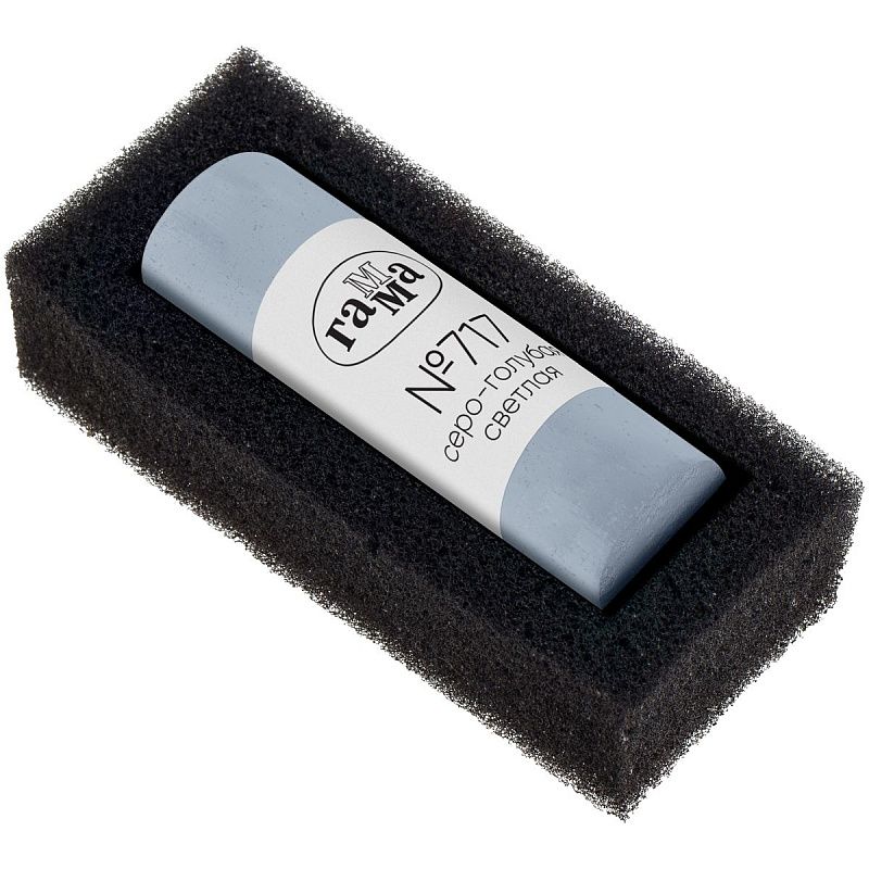 Пастель художественная Гамма, серо-голубая светлая №717, штучная, картон. упаковка