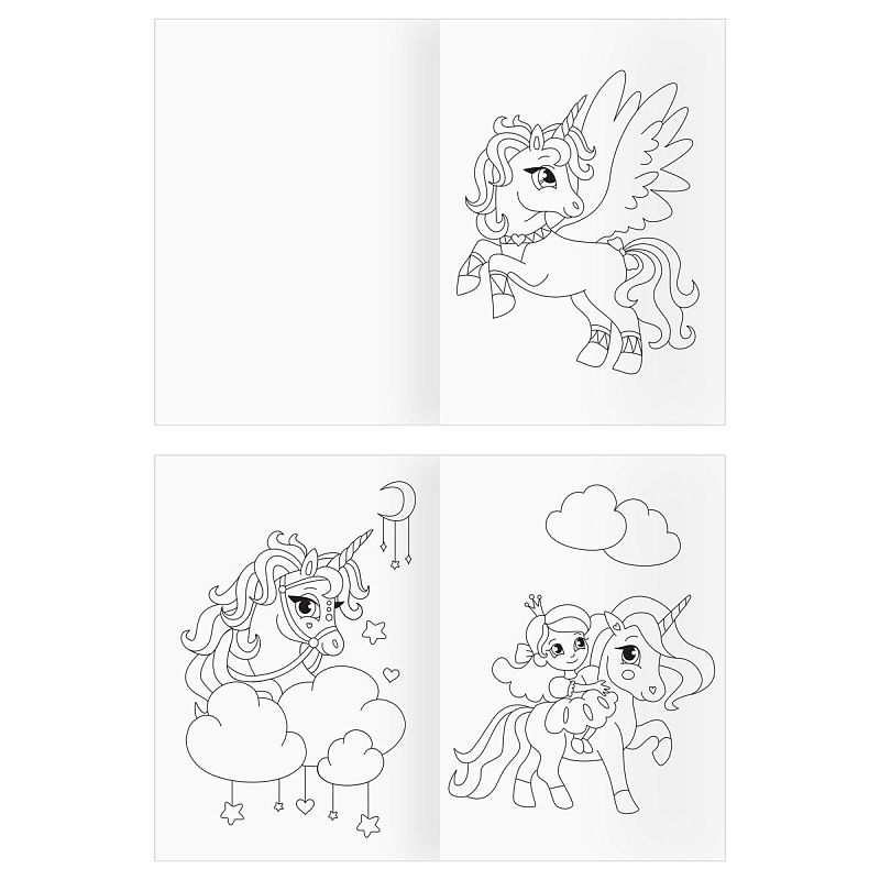 Раскраска А4,  8 стр., ТРИ СОВЫ "Для девочки"