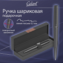 Ручка подарочная шариковая GALANT BOTTA, корпус черный, детали черные, узел 0,7 мм, линия письма 0,5 мм, синяя, 144166