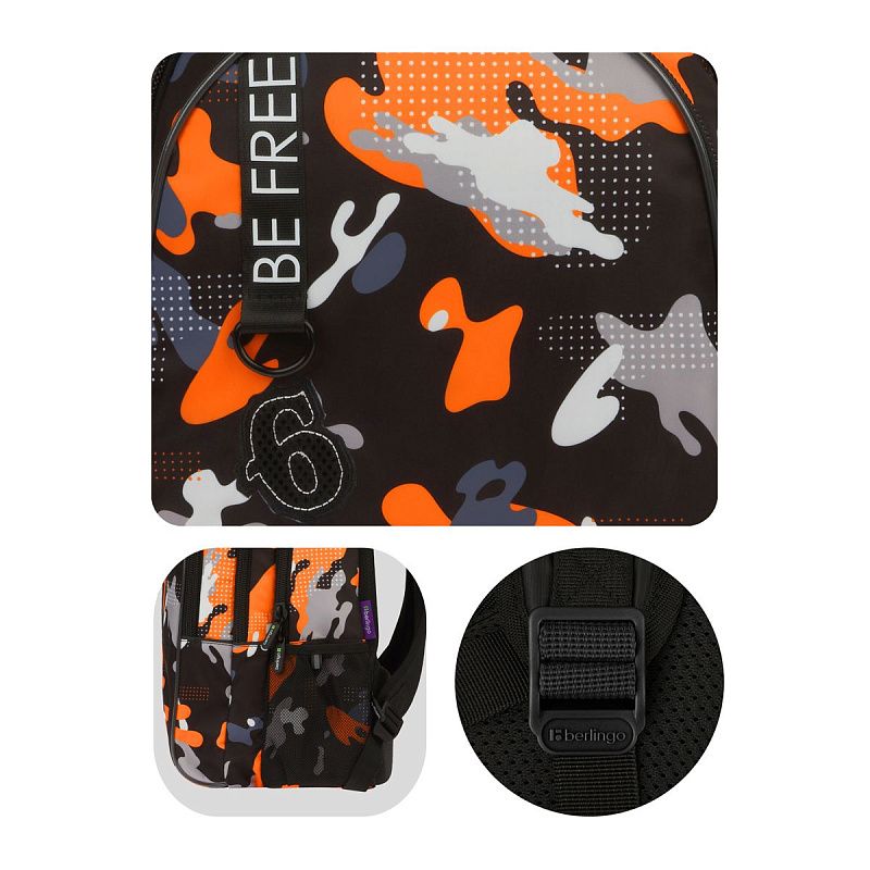 Рюкзак Berlingo inStyle "Be free" 41*27*20 см, 3 отделения, 2 кармана, эргономичная спинка 