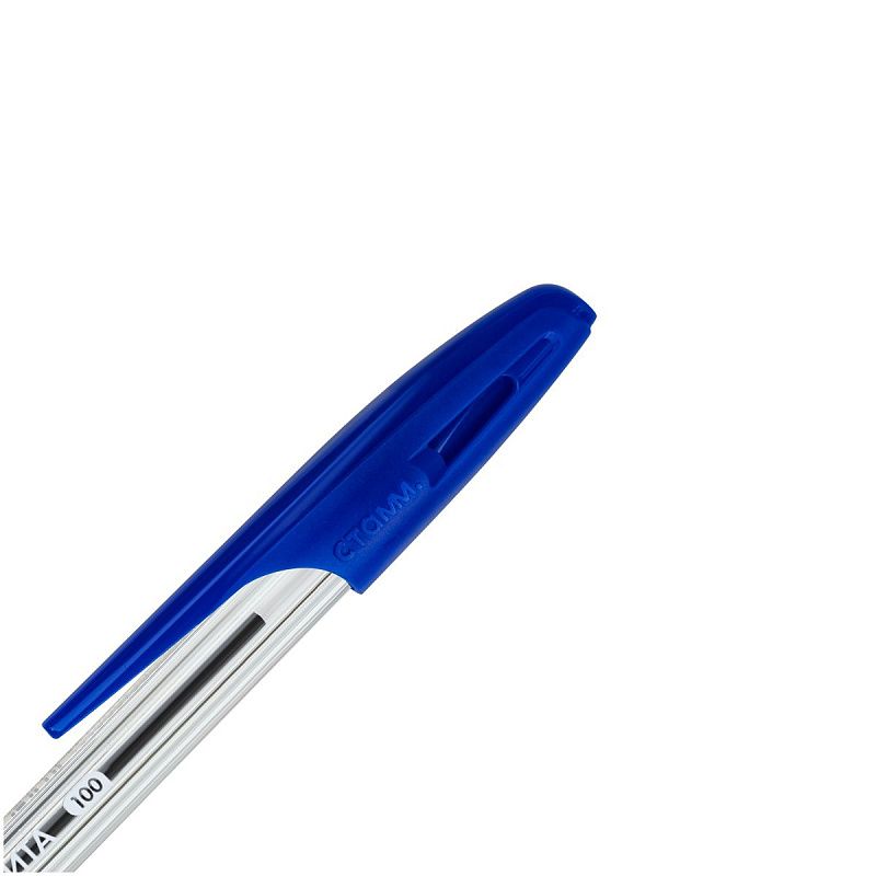 Ручка шариковая СТАММ "Орбита 100" синяя, 0,7мм 