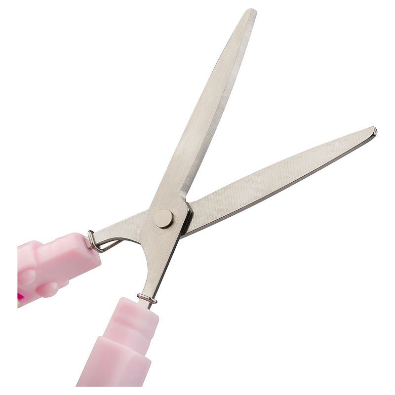 Ножницы детские маленькие MESHU "Paw", 8,7см, складные в футляре, блистер, европодвес