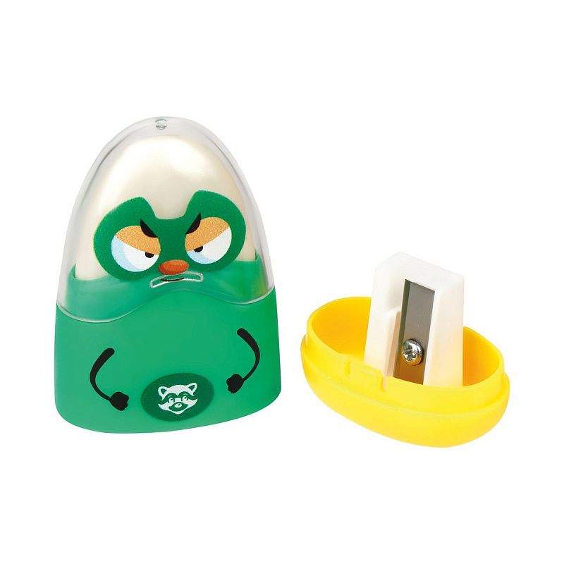 Точилка пластиковая с ластиком Мульти-Пульти "Супергерои" 1 отверстие, контейнер, ассорти 