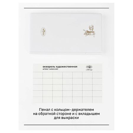 Акварель художественная Гамма "Старый Мастер", 24цв*2,6мл, кюветы, с кистью, пластик. коробка