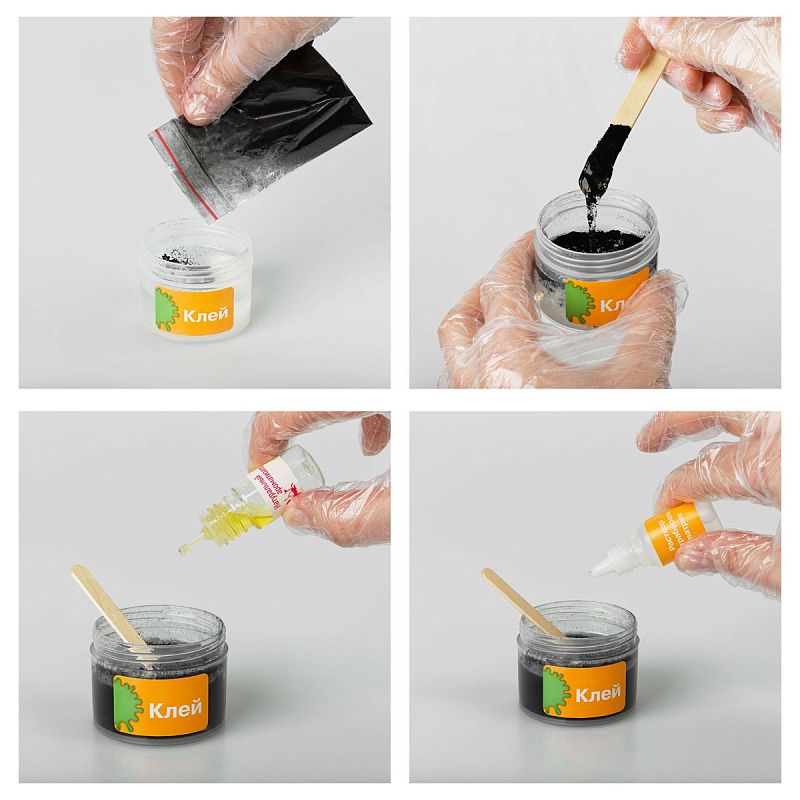 Набор для создания слайма ТРИ СОВЫ Slime party "Dark Girl", черный, наполнение - шарики и блестки, аромат кола, картонная коробка