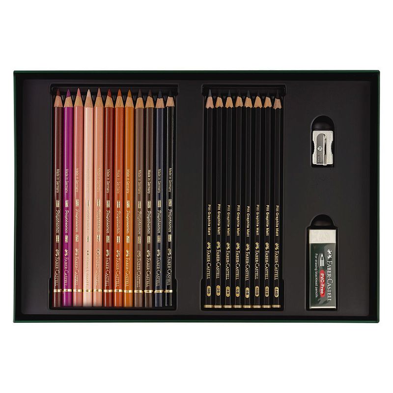 Набор художественных изделий Faber-Castell "Polychromos & Pitt Graphite Matt ", 50 предметов,  студийная коробка
