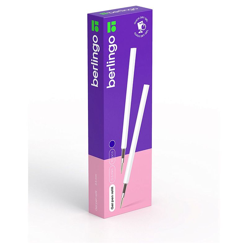 Стержень гелевый для автоматических и подарочных ручек Berlingo синий, 110мм, 0,5мм 