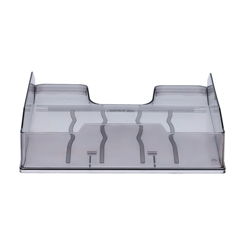 Лоток для бумаг горизонтальный СТАММ "Эксперт", тонированный серый