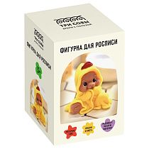 Набор для росписи из гипса ТРИ СОВЫ "Мишка в костюме уточки", высота фигурки 7см, с красками и кистью, картонная коробка