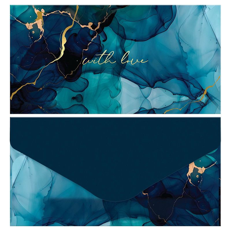 Конверт для денег MESHU "Streaks" 85*164мм, матовая ламинация, фольга, 3 дизайна