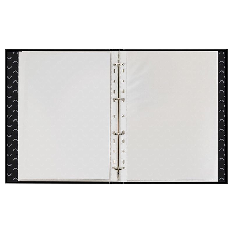 Папка-портфолио 7БЦ А4 BG, на 4 кольцах, для школьника "Черный", 20 файлов 