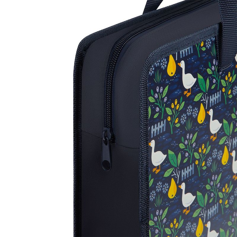 Папка с ручками А4 ArtSpace "Geese on blue", пластик, на молнии, 70мм 