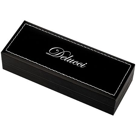 Ручка шариковая Delucci "Argento" синяя, 1,0мм, корпус серебро, поворотн., подарочная упаковка 