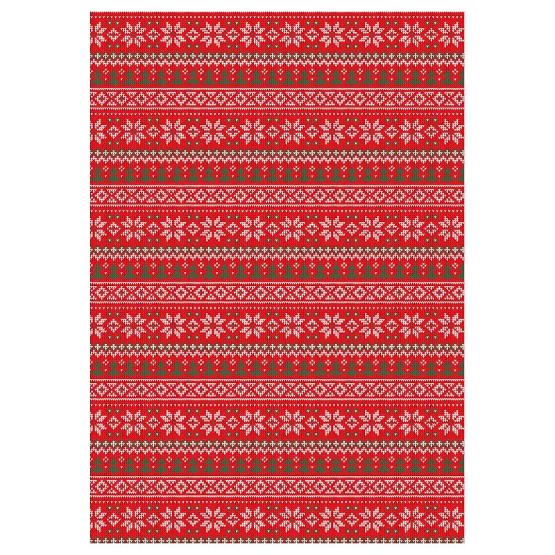 Упаковочная бумага глянц. 70*100см, MESHU "Nordic", 80 г/м2, ассорти, 5 дизайнов