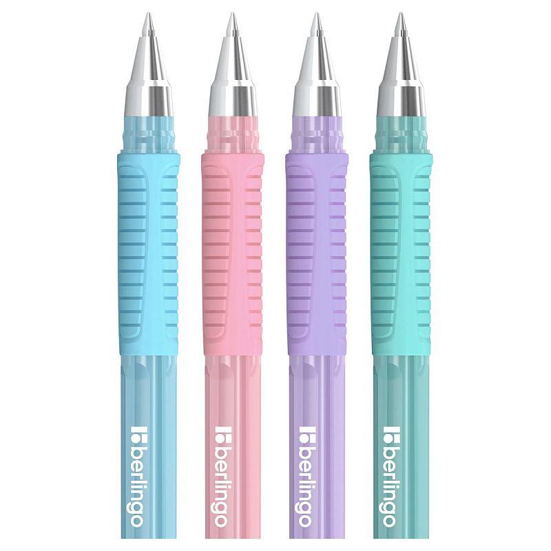 Ручка шариковая Berlingo "Aviator Pastel" синяя, 0,7мм, грип 