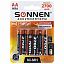 Батарейки аккумуляторные Ni-Mh пальчиковые КОМПЛЕКТ 4 шт., АА (HR6) 2700 mAh, SONNEN, 455607