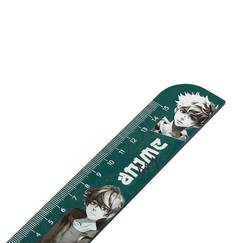 Линейка 15см MESHU "Anime", деревянная,  ассорти, европодвес 