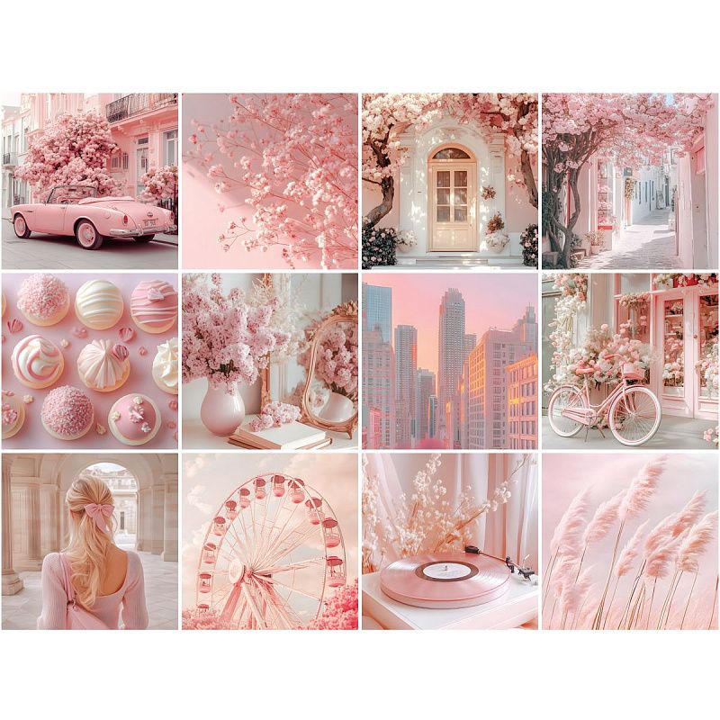 Календарь настенный перекидной на скрепке, 230*230 мм 12л. BG "Розовая мечта", 2026г.