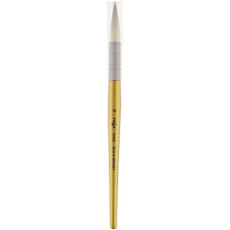 Кисть художественная синтетика Гамма "GOLD BRUSH", круглая №10, французское крепление, короткая ручка