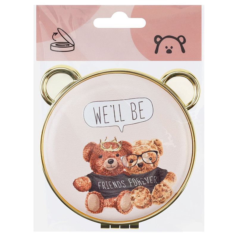 Зеркальце карманное складное MESHU "Медведи"