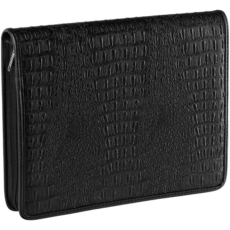 Папка деловая OfficeSpace "Valencia" кожзам., на молнии, зажим для бумаг