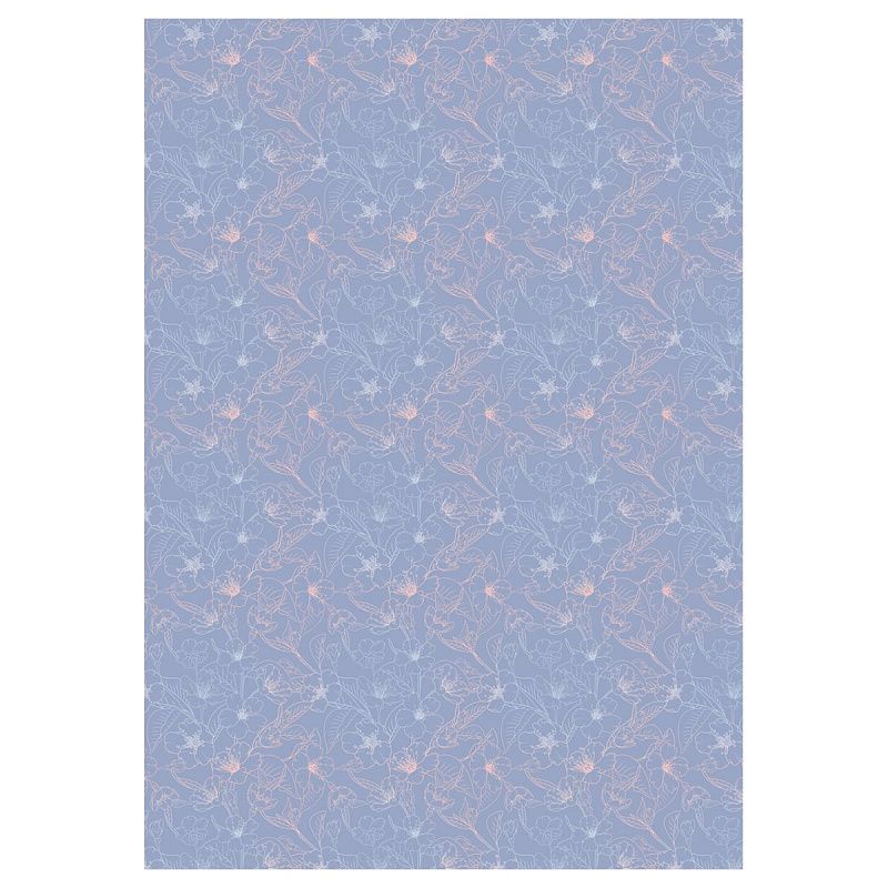 Упаковочная бумага глянц. 70*100см, MESHU "Grace twigs", 80 г/м2, ассорти, 5 дизайнов