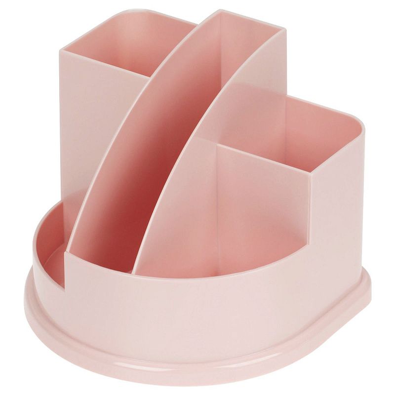Настольная подставка СТАММ "Авангард", пластиковая, розовая
