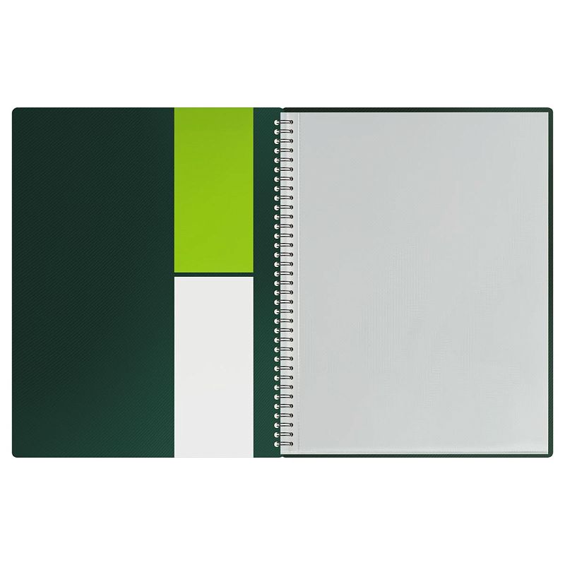 Папка с 20 вкладышами на гребне СТАММ "Диагональ" А4, 14мм, 700мкм, пластик, изумруд 