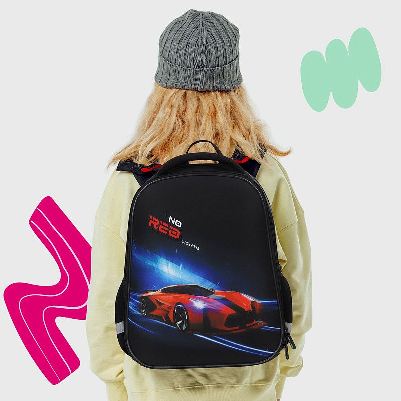 Ранец Berlingo Expert Mini "No red lights" 36*27*14см, 2 отделения, 2 кармана, анатомическая спинка 