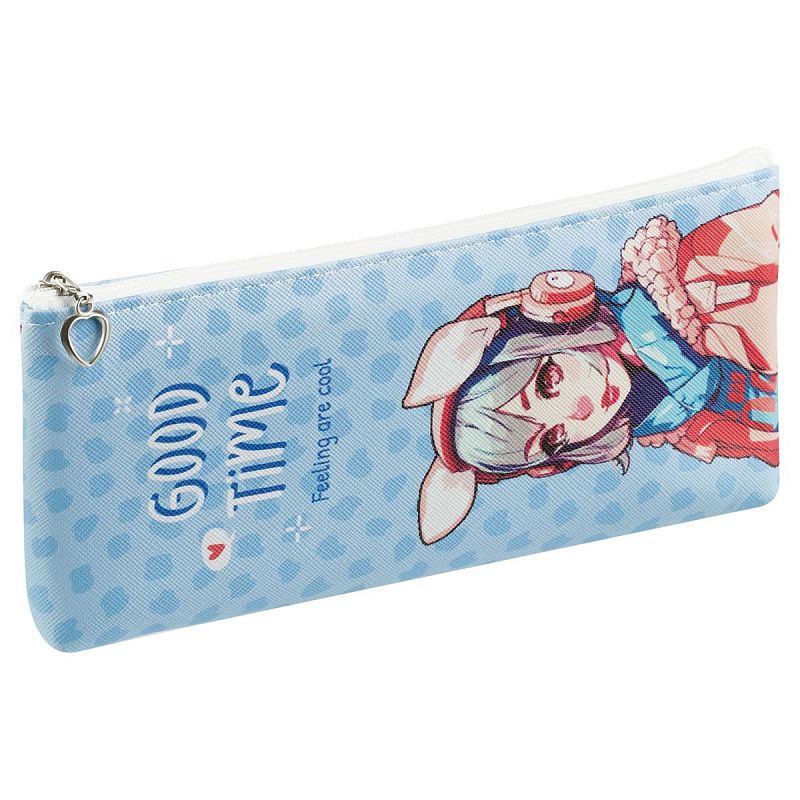 Пенал мягкий 200*85*30 MESHU "Good time blue", искусственная кожа 