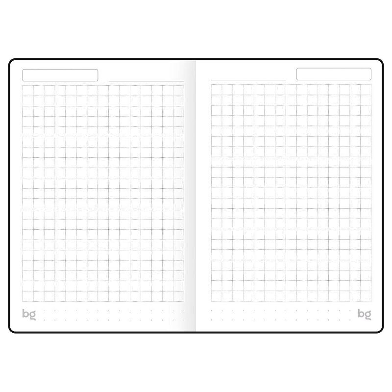 Записная книжка B7, 80л., BG "Тонкая грань", кожзам, фактурное тиснение, с резинкой, черный
