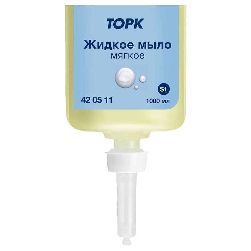Картридж с жидким мылом Tork "Advanced"(S1), (для  кода 128245, 221680, 217706), 1л, мягкое 