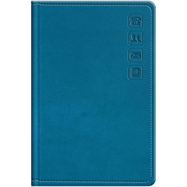 Телефонная книга А7, 64л., кожзам, BG "Winner. Dark teal", с вырубкой