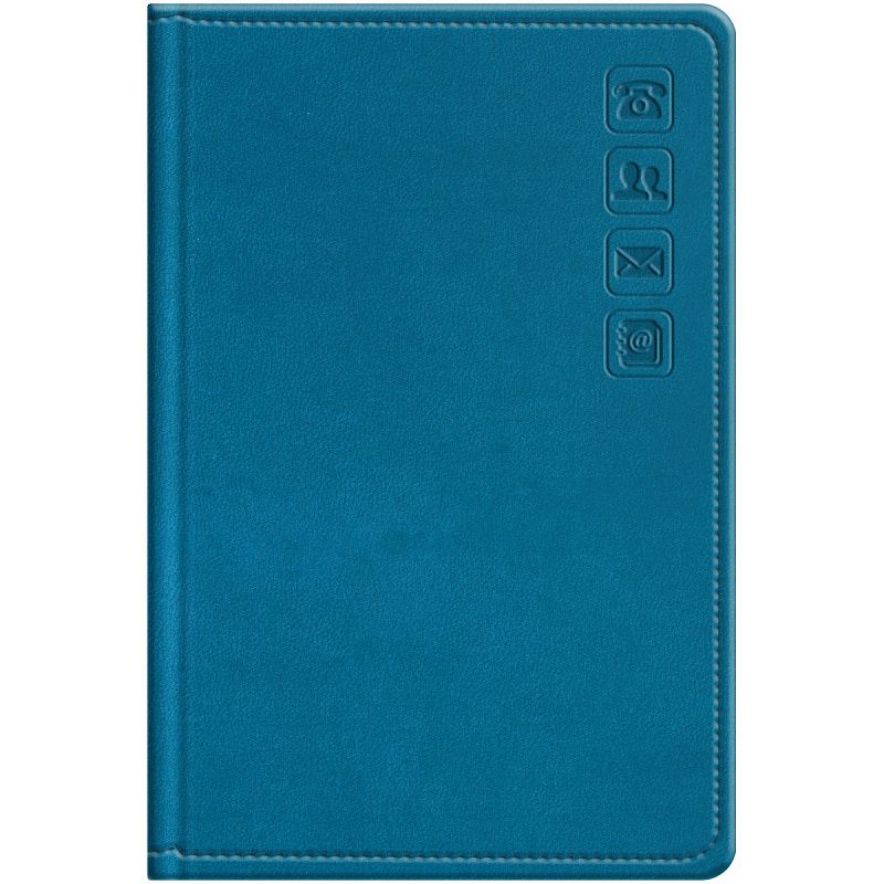 Телефонная книга А7, 64л., кожзам, BG "Winner. Dark teal", с вырубкой