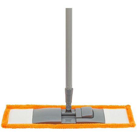 Швабра OfficeClean Professional, ручка 110см, пласт. флаун. 40см, насадка МОП микрофибра (карманы)