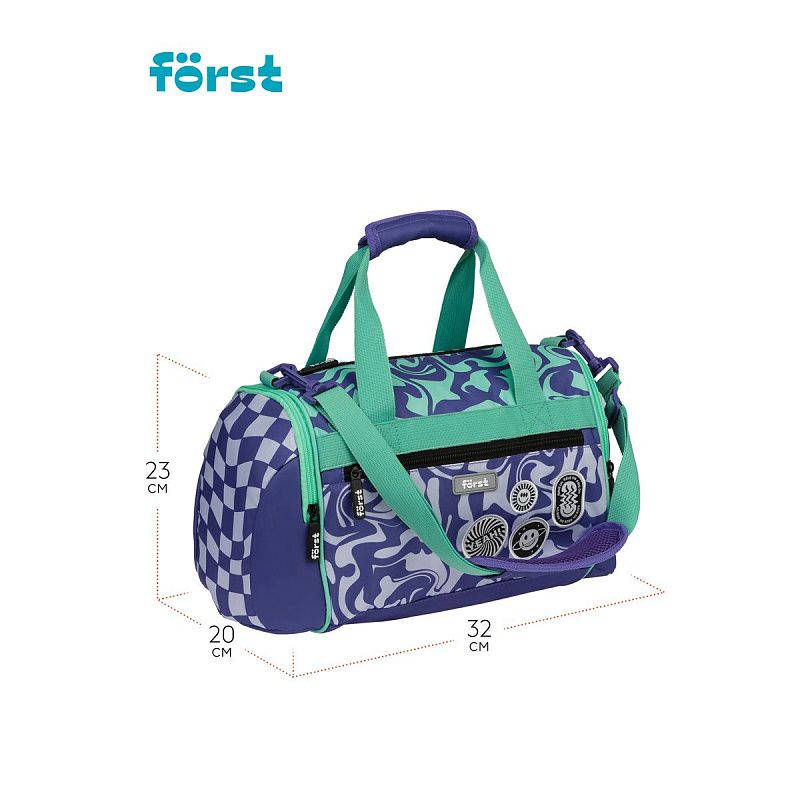 УЦЕНКА - Сумка Först "Smiley" 23*32*20см, 1 отделение, 3 кармана (осн 351793) 