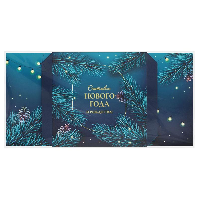 Коробка складная подарочная MESHU "Теплые моменты", (28*28*28см), отд фольгой
