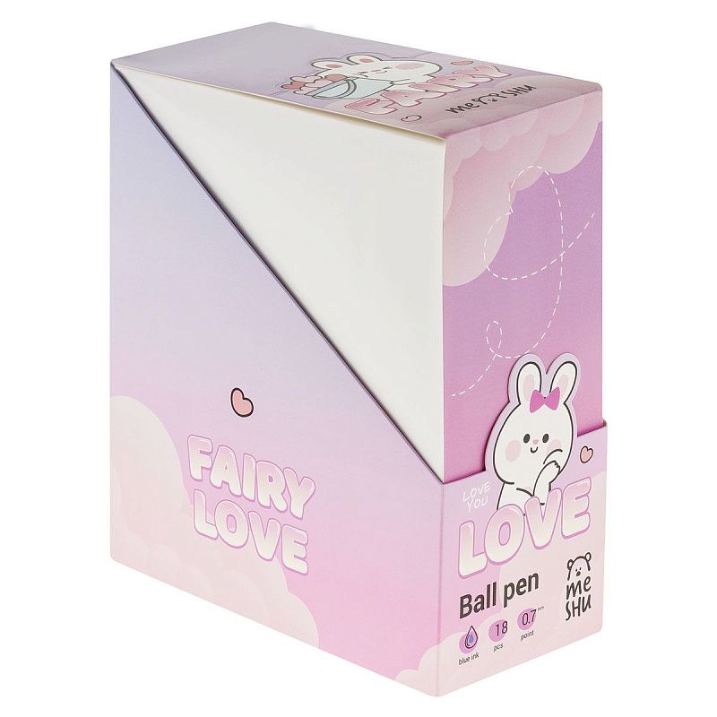 Ручка шариковая MESHU "Magic Bunny" синяя, 0,7мм, корпус ассорти 