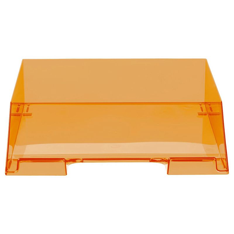 Лоток для бумаг горизонтальный СТАММ "Фаворит", тонированный оранжевый