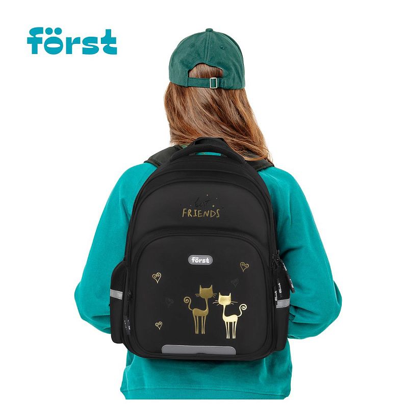 Рюкзак Först F-Comfy "Best friends" 38*29*15см, 2 отделения, 3 кармана, анатомическая спинка 