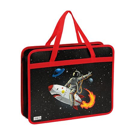Папка с ручками А4 ArtSpace "Space adventure", пластик, на молнии, 80мм 