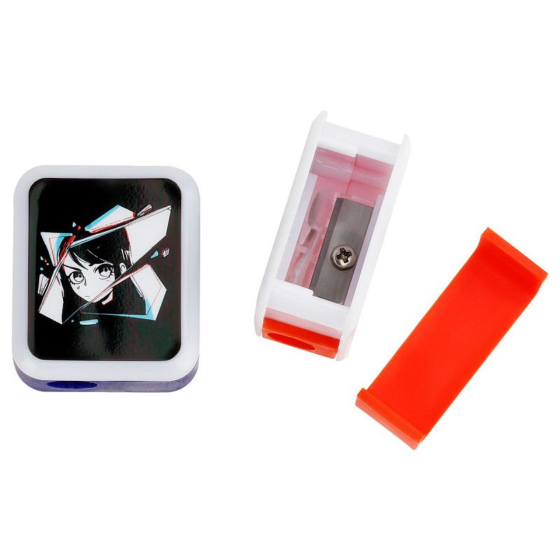 Точилка пластиковая MESHU "Kawaii", 1 отверстие, ассорти 