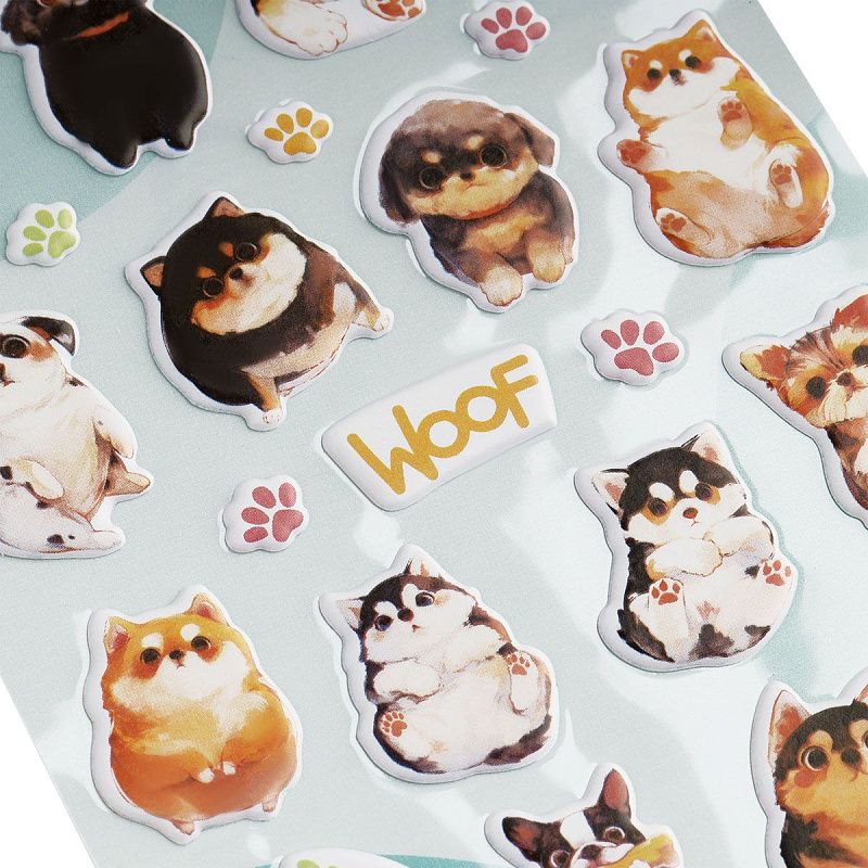 Наклейки объемные MESHU "Woof", 10*23см, инд. уп., европодвес