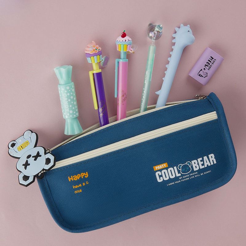 Пенал мягкий 210*100*50 MESHU "Color Bear", полиэстер 