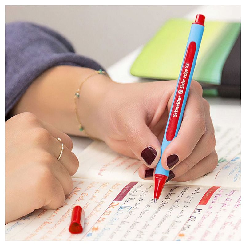 Ручка шариковая Schneider "Slider Edge XB" красная, 1,4мм, трехгранная 