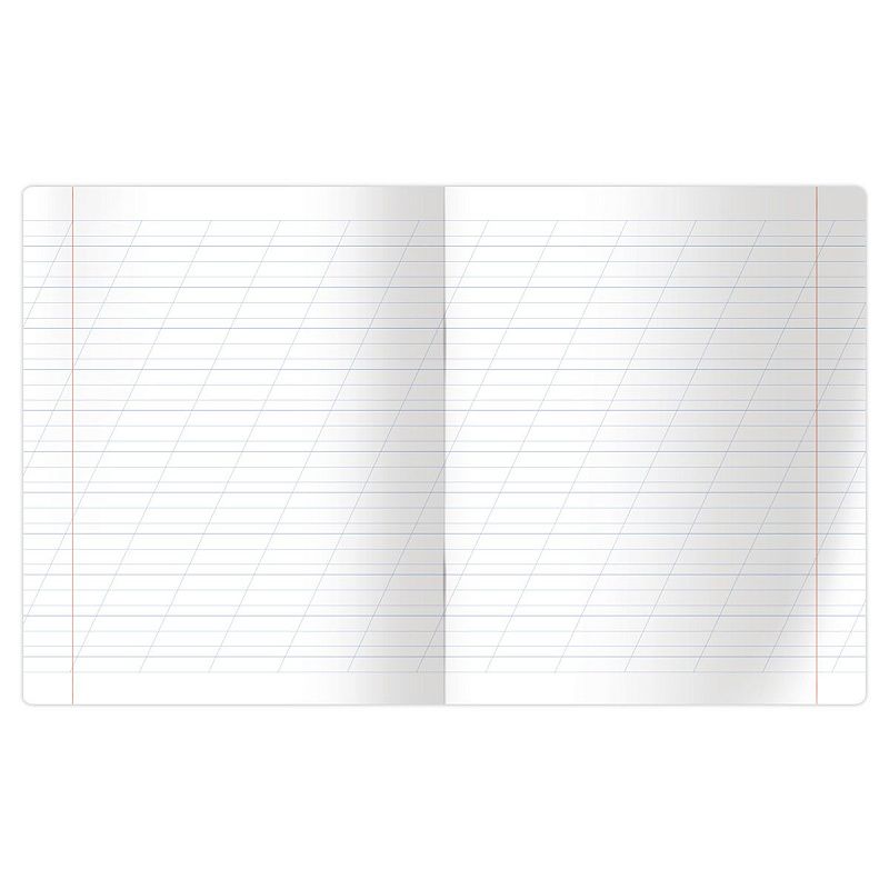 Тетрадь 12л., косая линия c доп. горизонтальной BG "Универсальные"