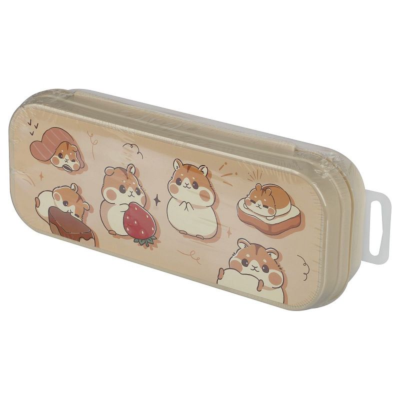 Пенал-футляр, 215*90*43 СТАММ "Хомяки", бежевый 