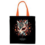 Сумка-шоппер MESHU "Kitsune", 33*40см, канвас, с карманом