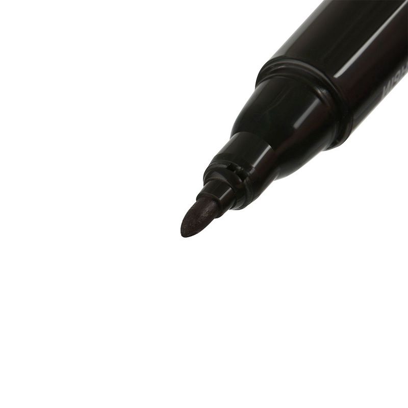 Маркер перманентный OfficeSpace двусторонний, черный, круглый наконечник, 2/4мм 