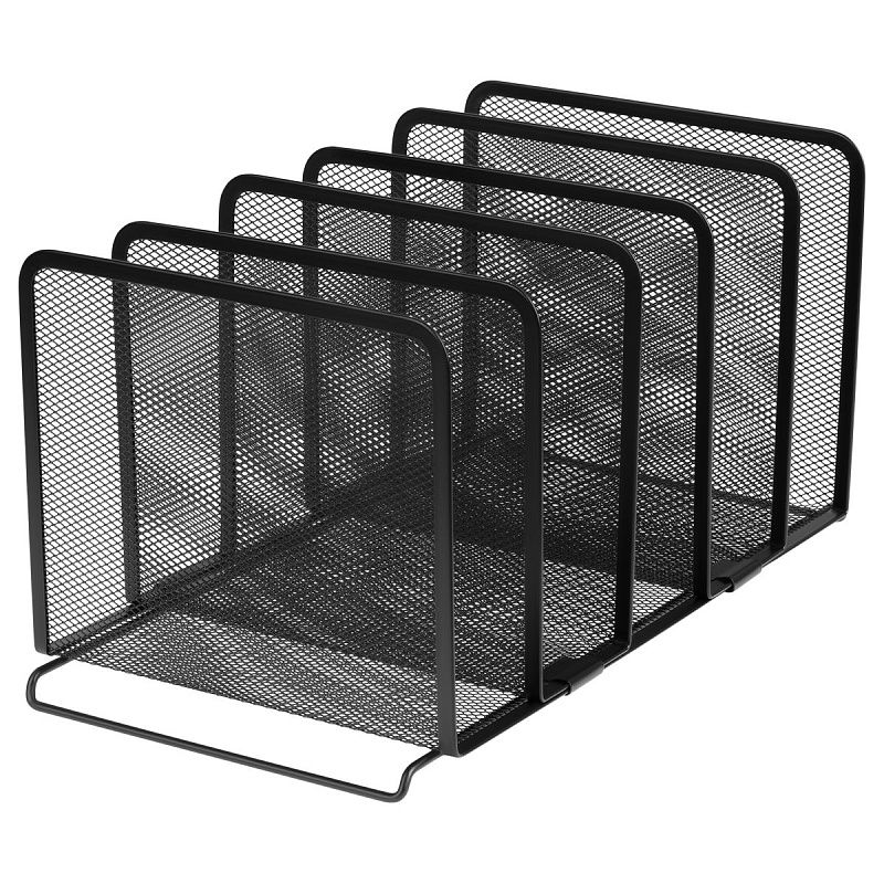 Лоток-сортер вертикальный СТАММ, металл, 5 секций, черный